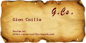 Gion Csilla névjegykártya