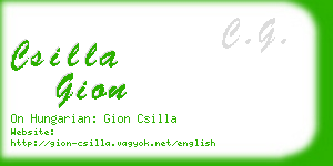 csilla gion business card